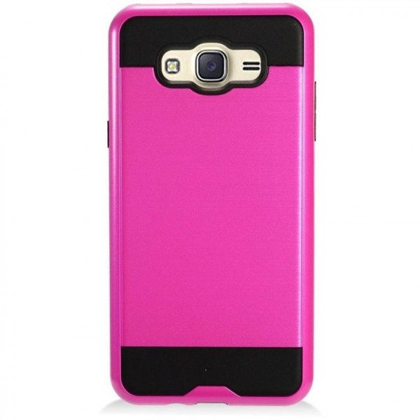 Wholesale Samsung Galaxy J5 510 (2016) Armor Hybrid Case (Hot Pink)